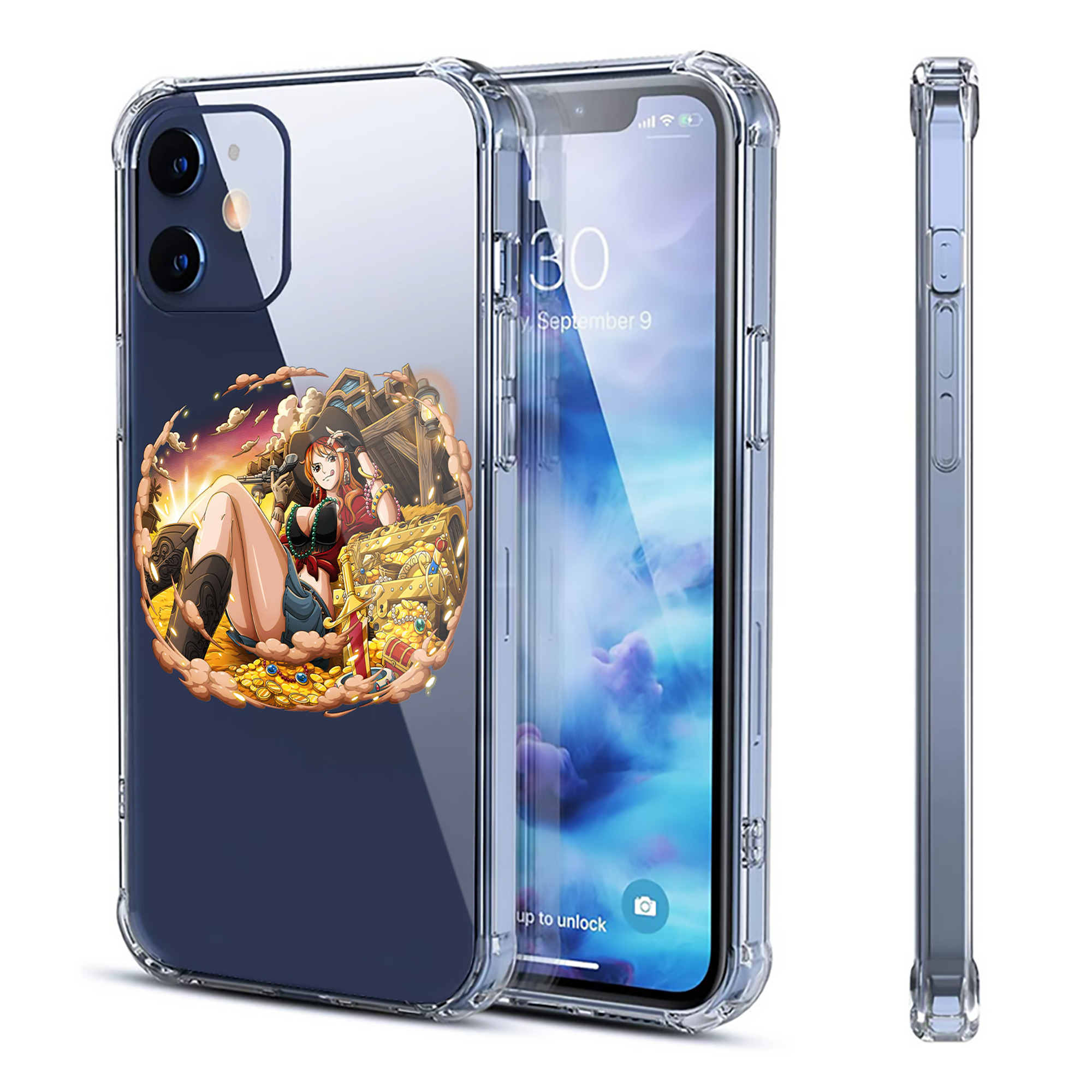 （画像用） ワンピース ナミ ONE PIECE Nami 【iPhone 12シリーズ対応】透明スマホケース（クリアソフトケース）